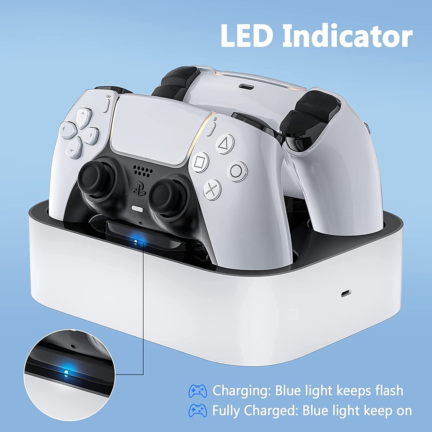 PS5 Controller Charging Station For Playstation 5 Controllers Dual Charging Dock