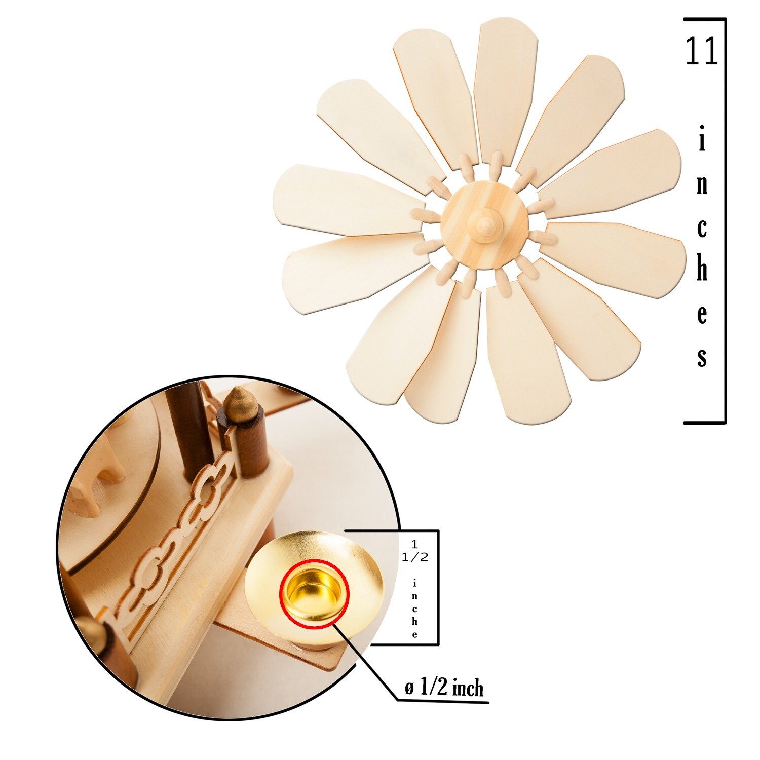 21 pc Repair Parts Replacement Kit for German Christmas Pyramid and Windmill