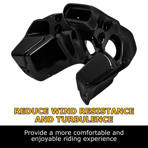 Vivid Black Front Inner Outer Headlight Fairing For Harley Road Glide FLTR 98-13