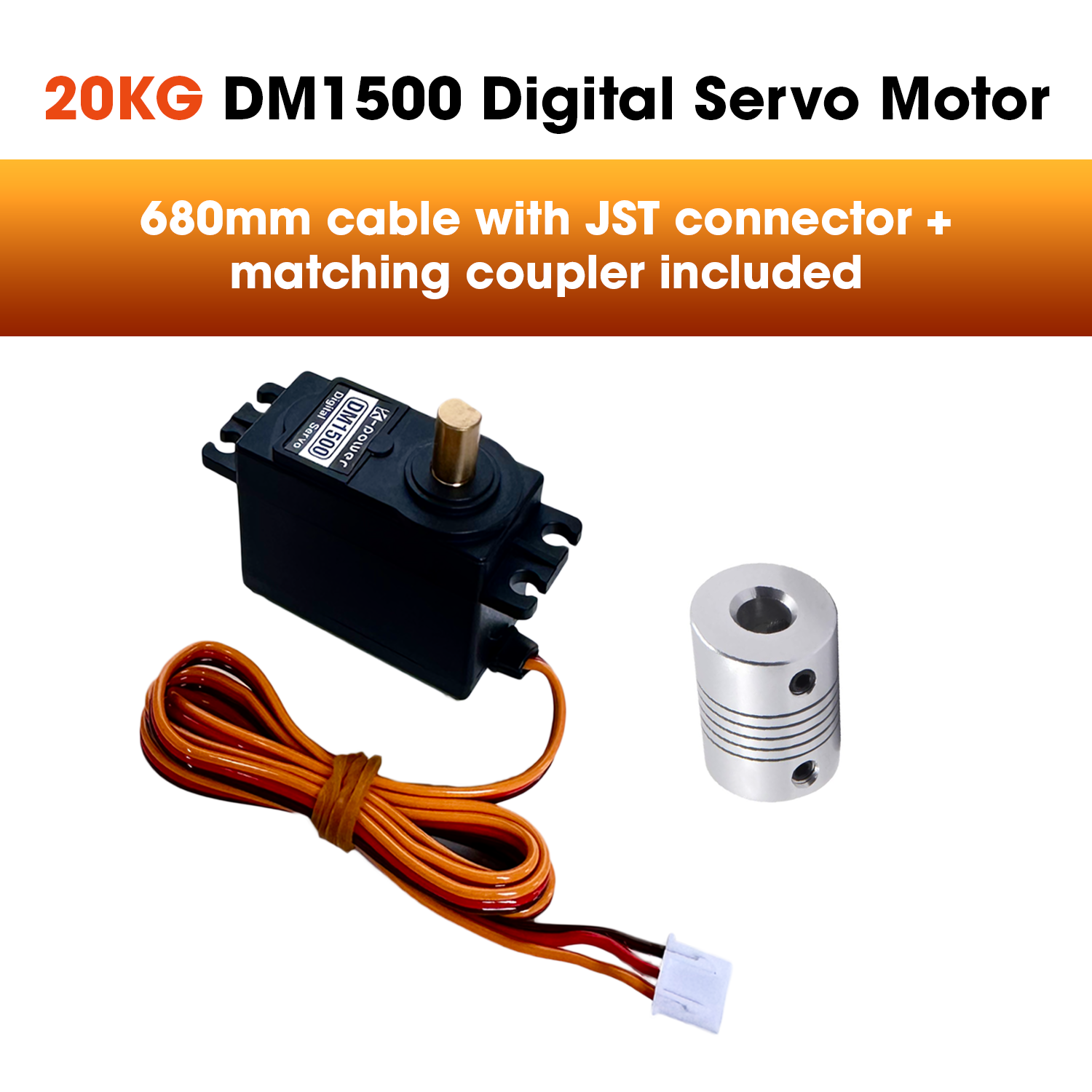 Digital Servo Motor W/680mm Jst Connector For Rc Car Boat