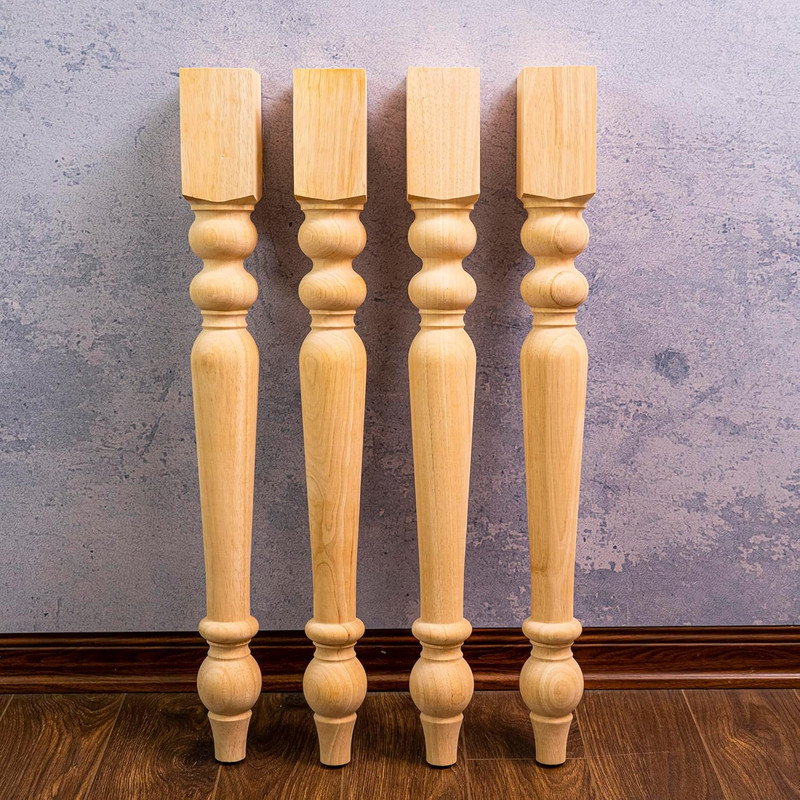 Unfinished Farmhouse Table Legs Dining Table 2.8" X 29" Set