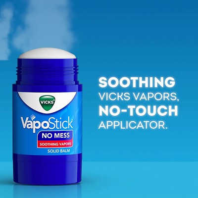 Vicks VapoStick No Mess Soothing Vapor Stick Ointment Solid Balm 1.25oz