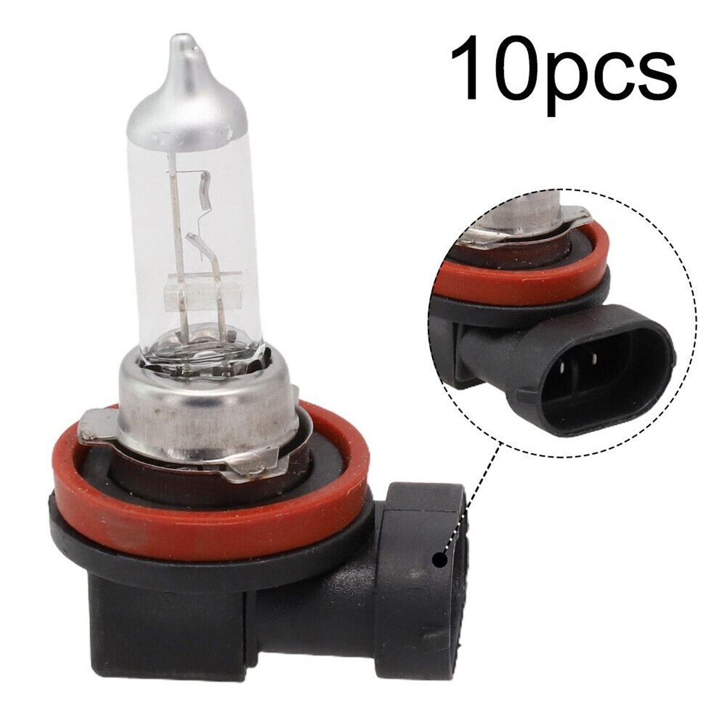 10pcs H11 12V 55W Super Bright Ultra White Fog Halogen Bulb Car Head Light Lamp