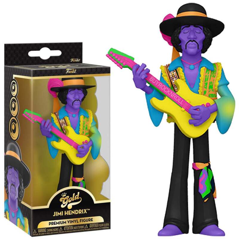 Jimi Hendrix 2023 Handpicked Funko 5" Premium Gold Vinyl BlackLight Figure