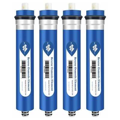 4 Pack 150 GPD RO Membrane Reverse Osmosis System Water Filter 12''x2'' Cartridges