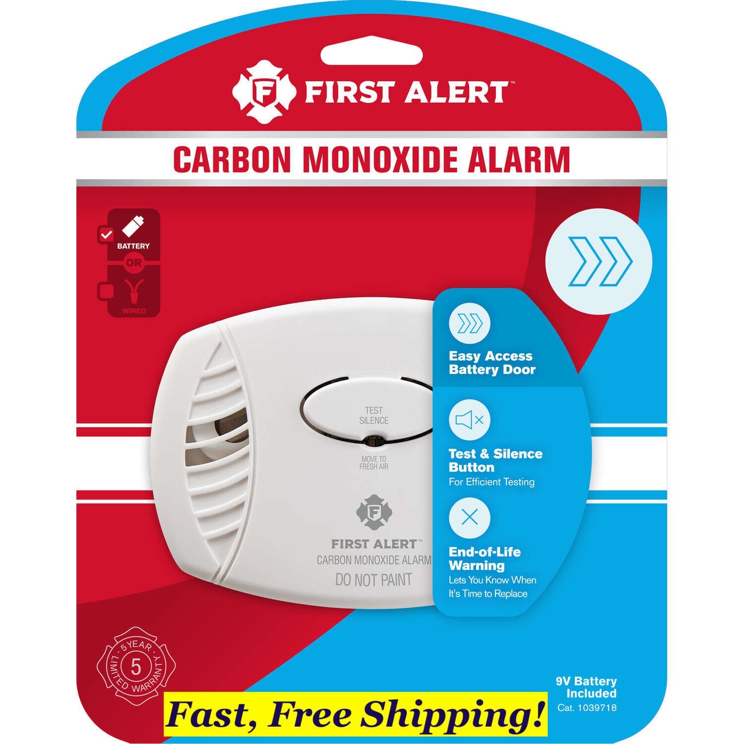 First Alert Carbon Monoxide Plug-In Alarm with Battery Backu