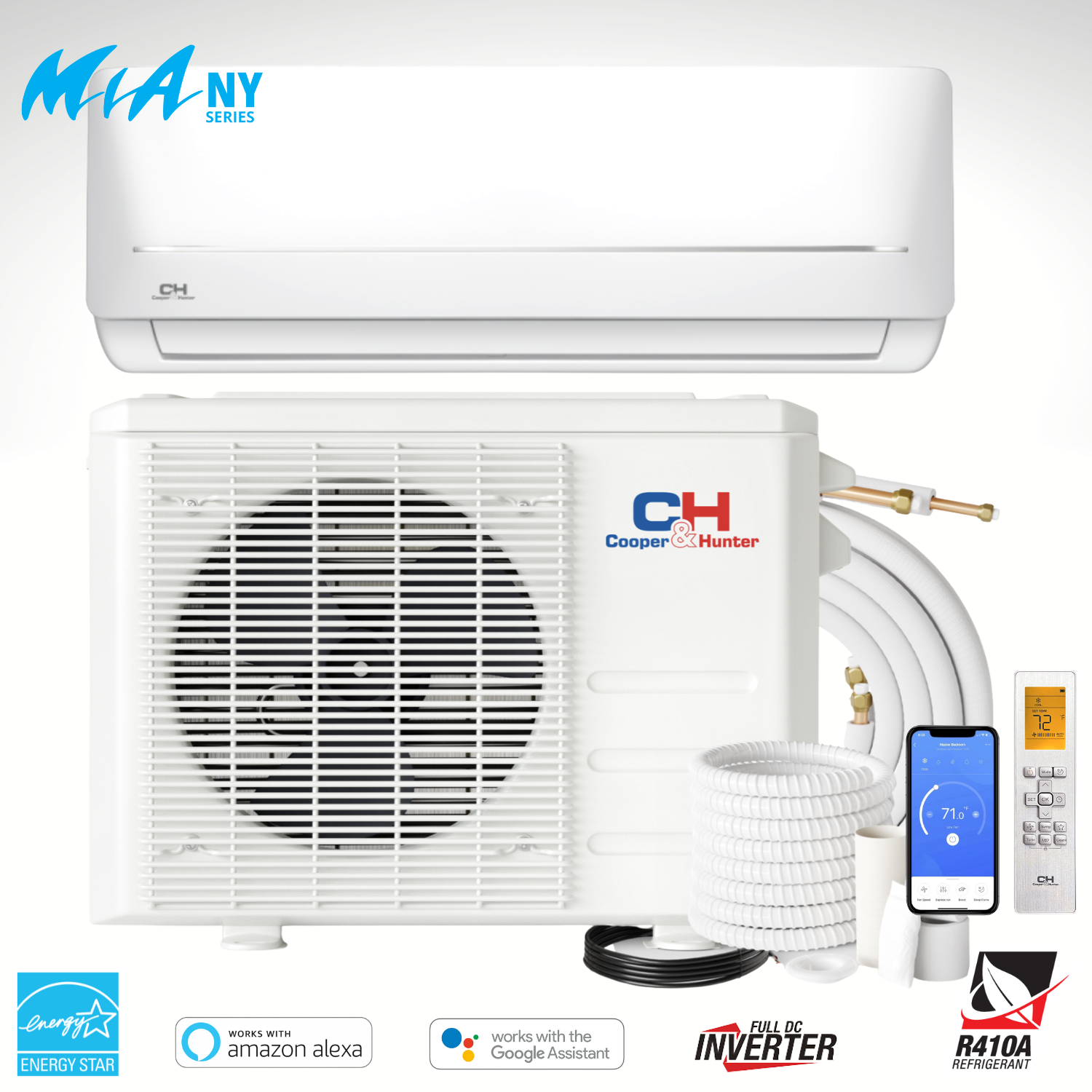 24000 BTU Ductless AC Mini Split Heat Pump Air Conditioner 18 SEER 2 TON
