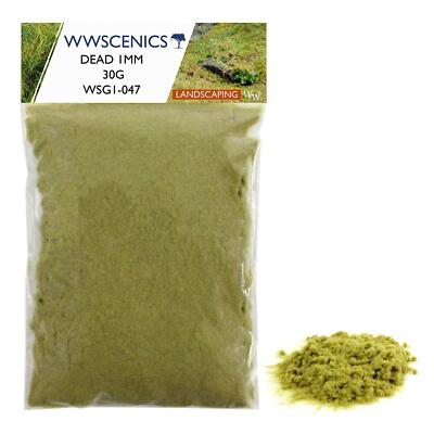WWS | 1mm Dead Static Grass | CHOOSE SIZE |  Model Scenery Material