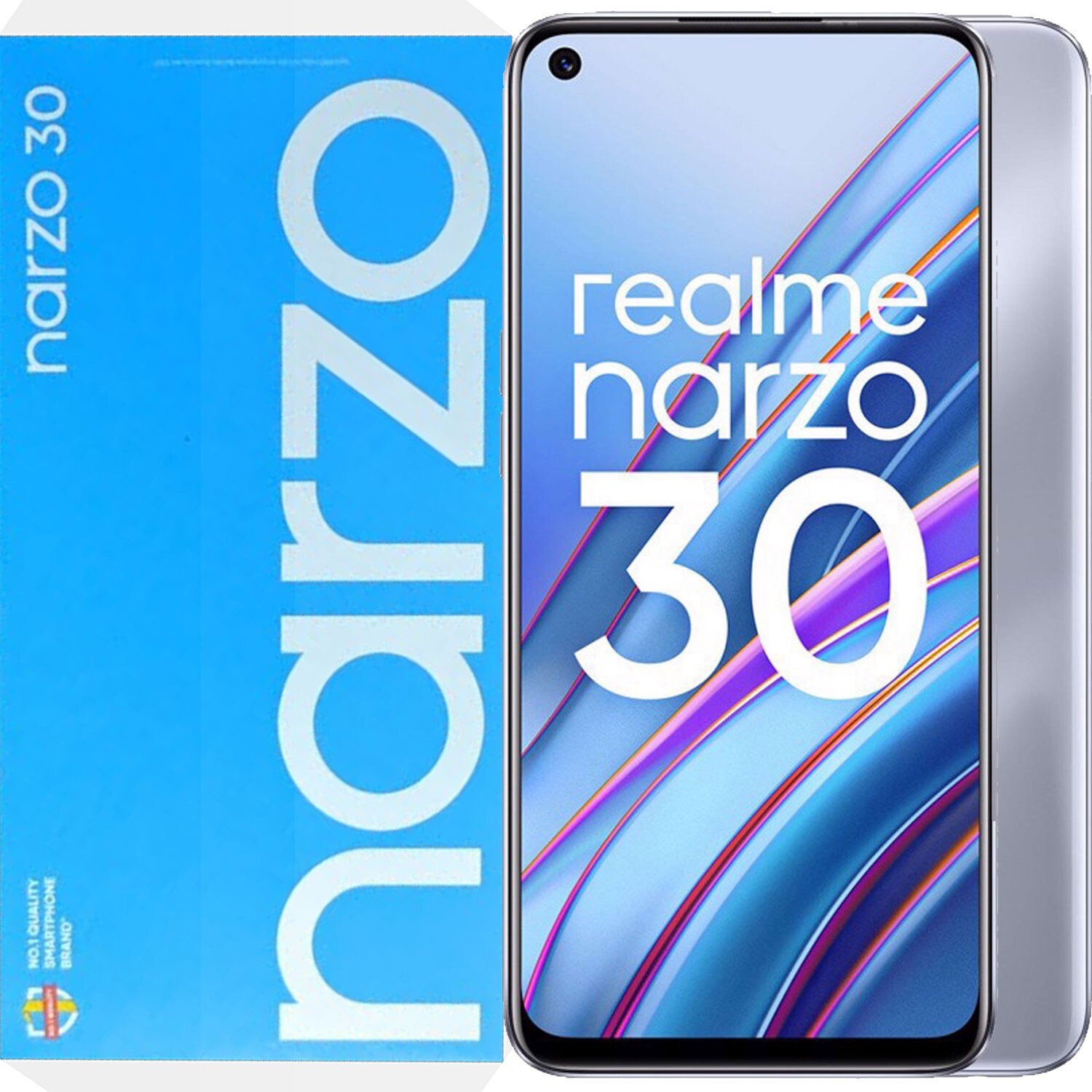 ANDROID - 【SIMフリースマホ】Realme Narzo 30 5G グローバルバージョン Realme Narzo 30 Dual-SIM 128GB ROM + 4GB RAM (GSM only | No