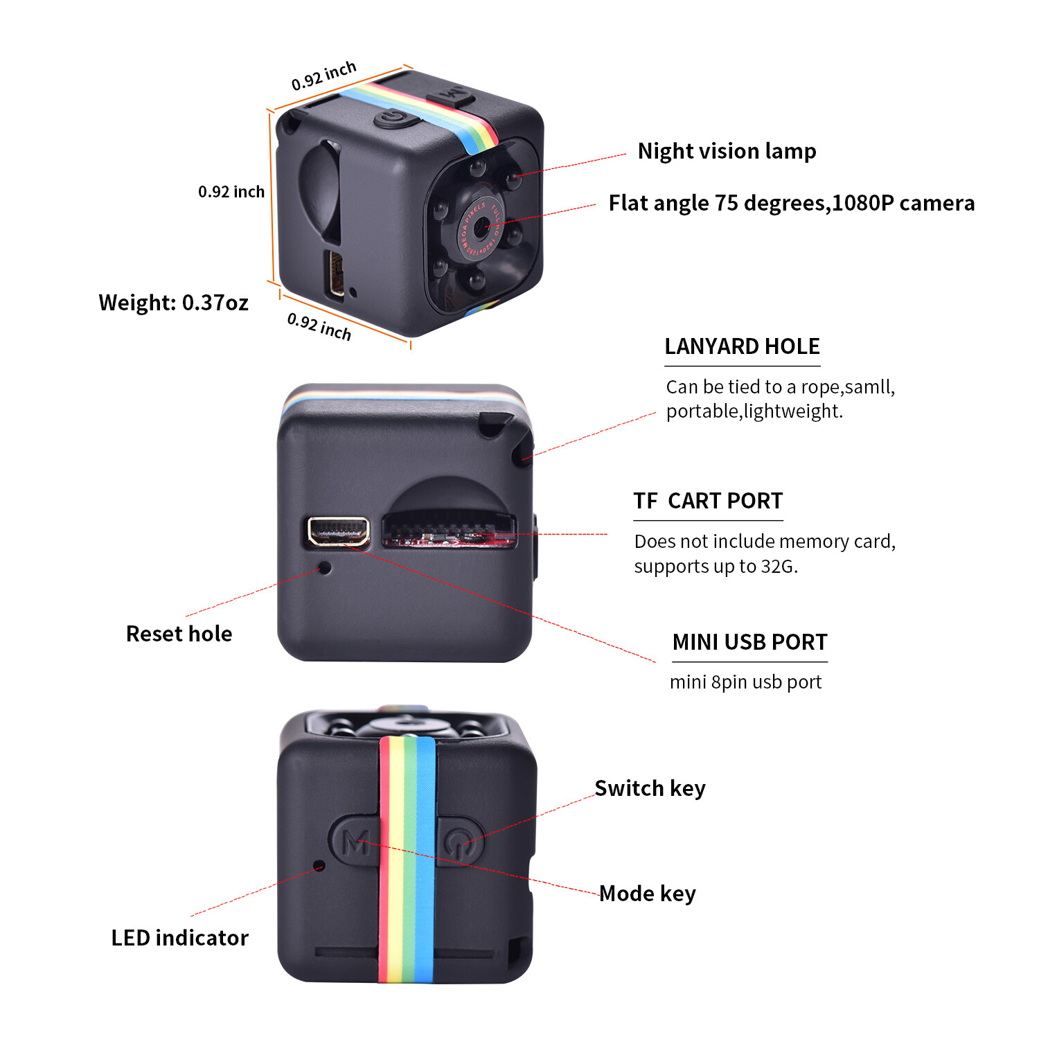 SQ11 Cop Spy Nanny Camera Wireless Hidden Motion DV HD 1080P Mini Car