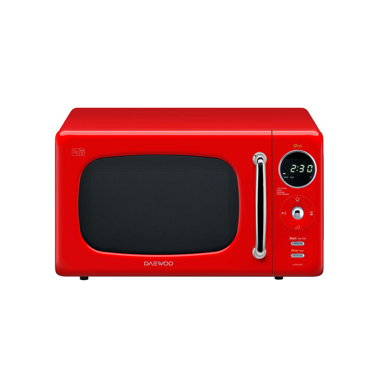 Daewoo Touch Control Microwave With Zero Standby ECO Function 800W Red KOR9LBKRR