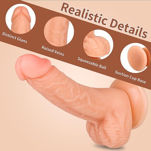 Dildo Men Gay Anal Realistic Lifelike Silicone Penis Suction Cup Women Sex Toys