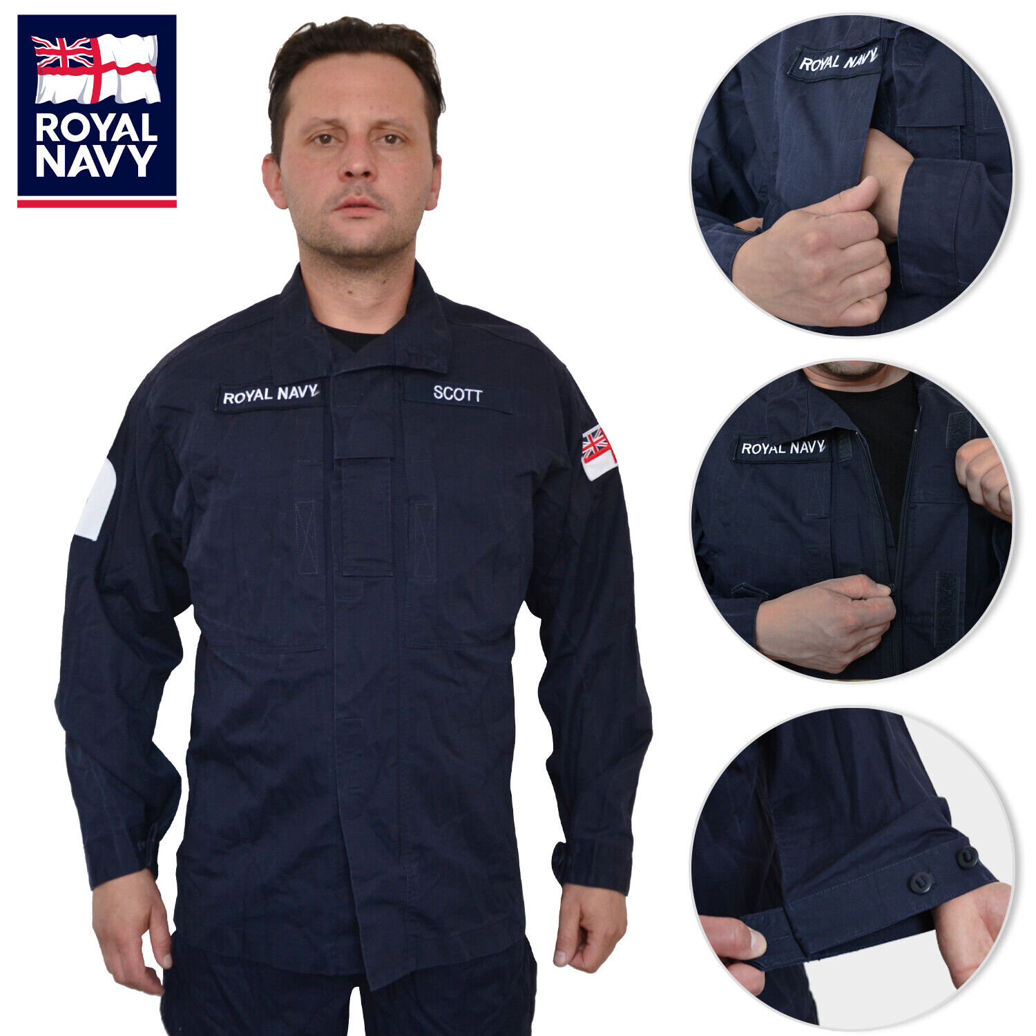 Genuine Royal Navy PCS Combat Shirt Jacket Warm Weather Navy