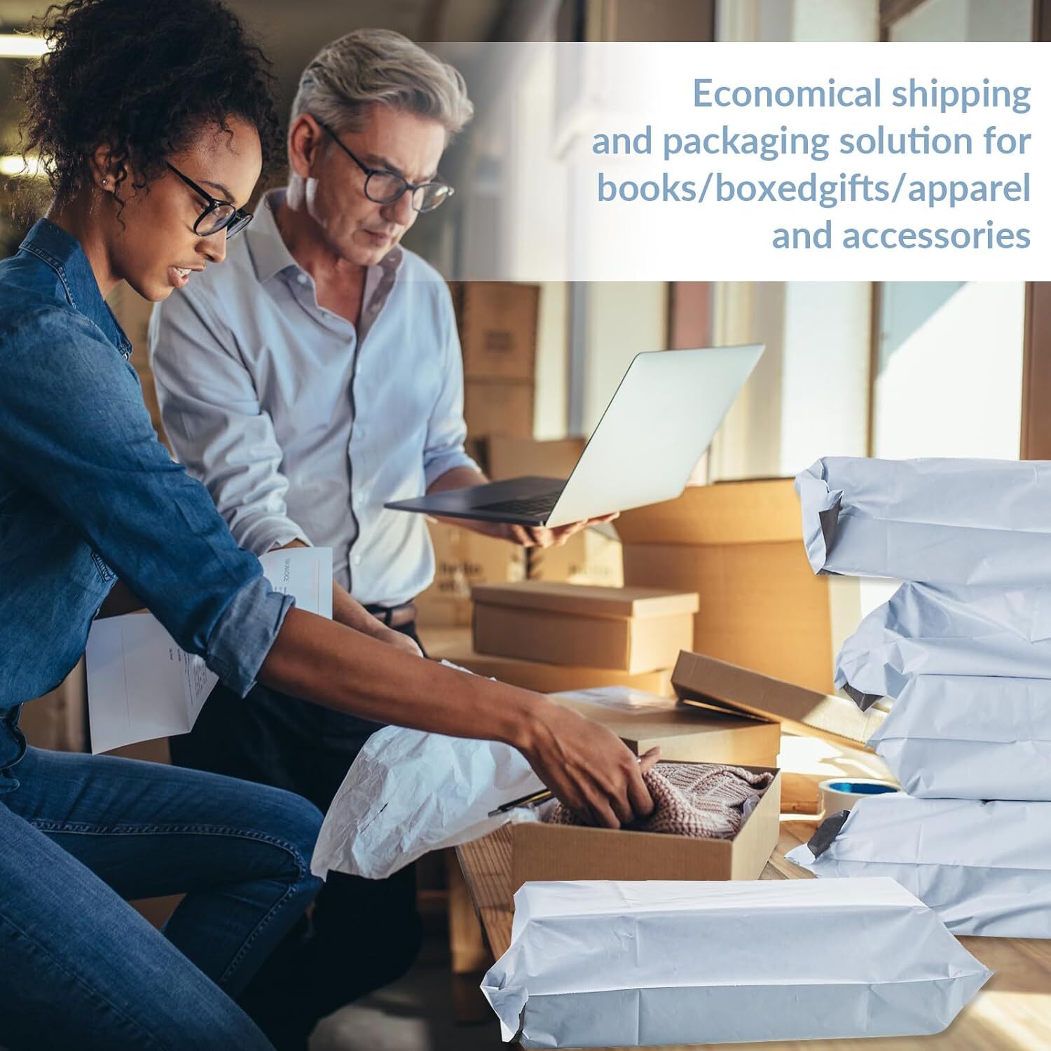 Ultra Heavy Duty 5MIL White Poly Mailers Shipping Mailing Poly Bags 10in X 14in