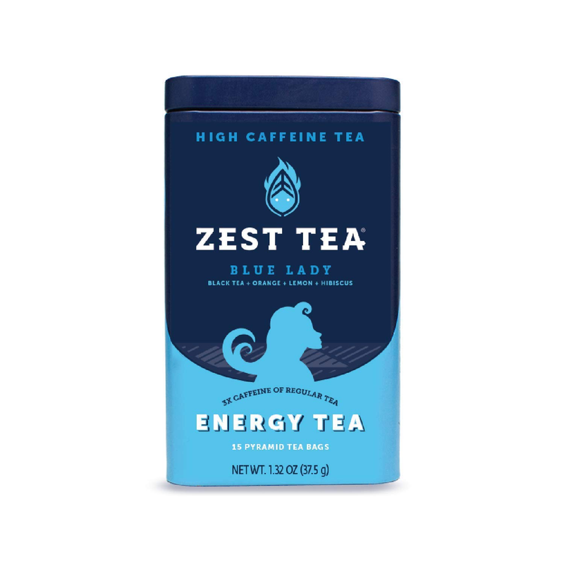Zest Tea Premium Energy Hot Tea, High Caffeine Blend Natural