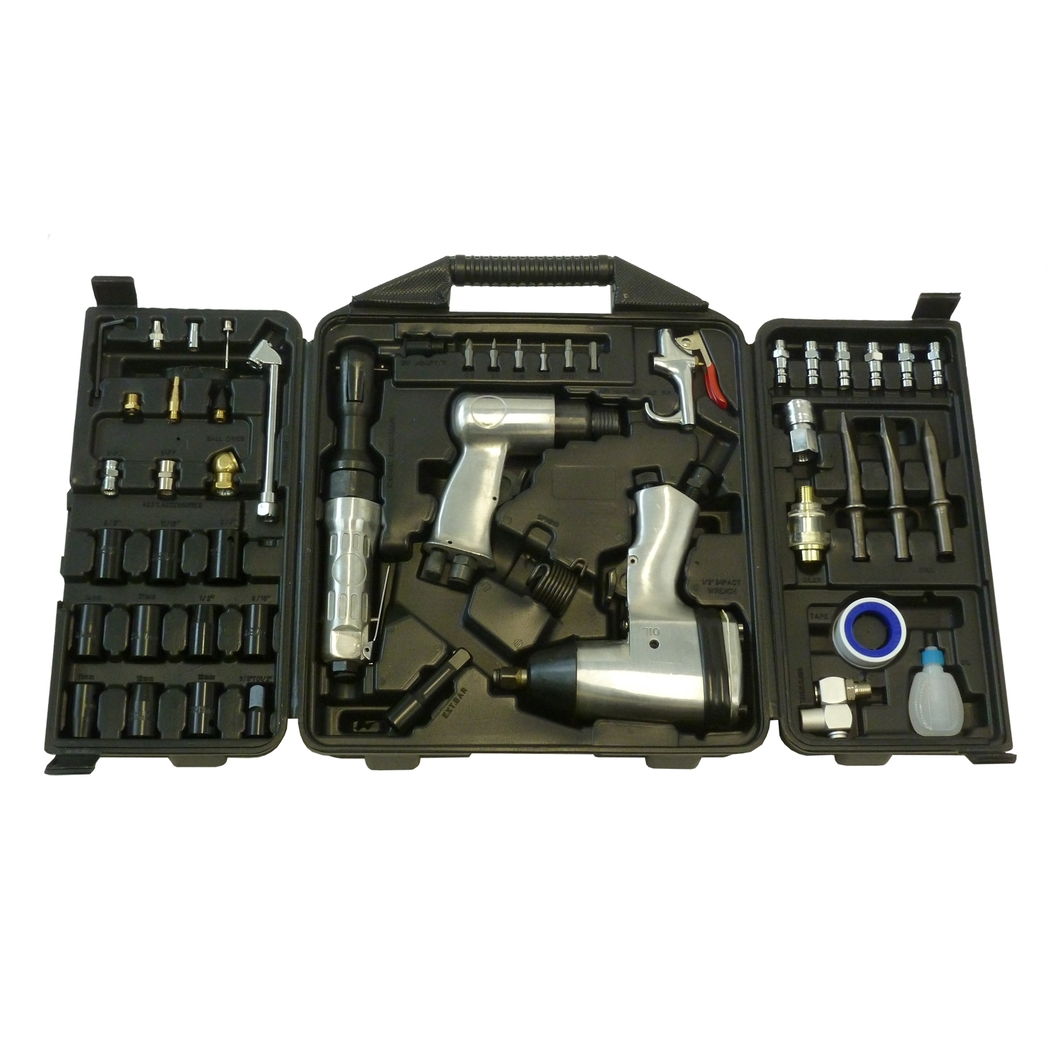 BlackLine Tools 50 pc Air Tool Kit Inc Ratchet & Impact Wrenches & Air