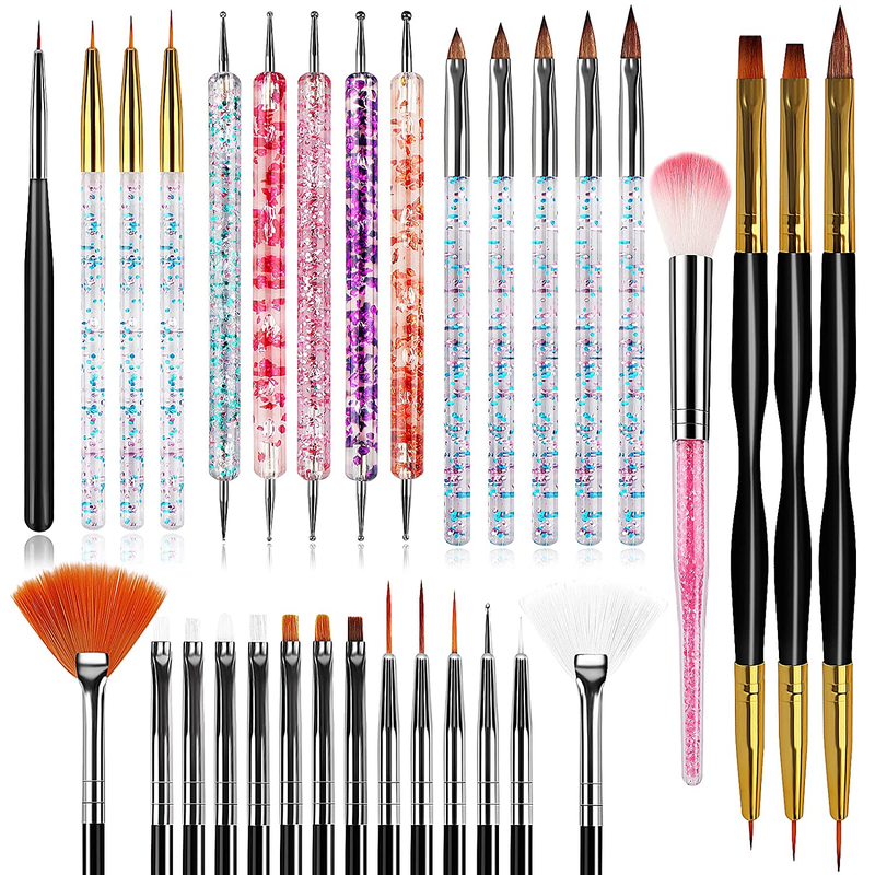 32pcs Nail Art Brushes,Acrylic Nail Brush,Nail Brushes For Nail Art,Nail Art Dot