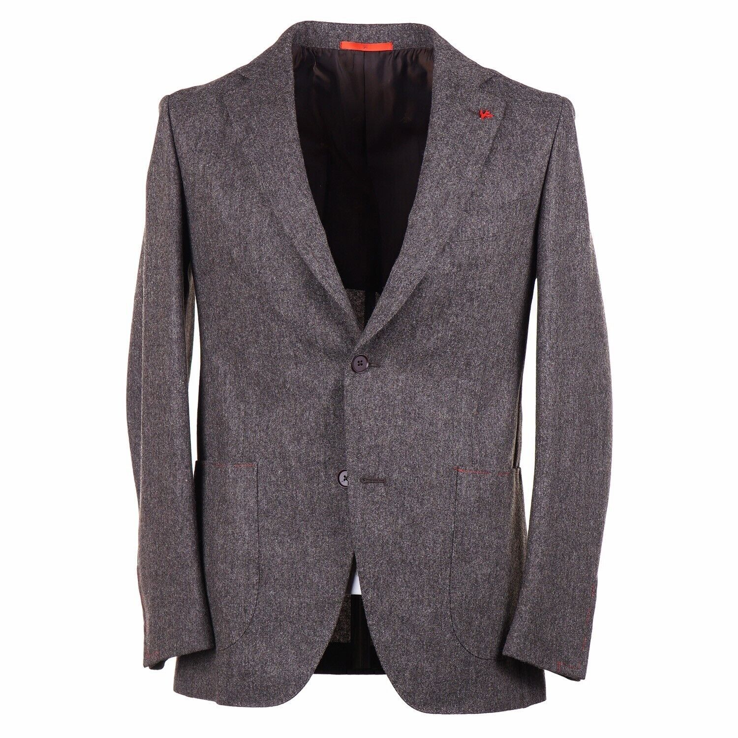 Pre-owned Isaia Slim-fit Soft Donegal Tweed Wool And Cashmere Sport Coat 38r (eu 48) In Brown