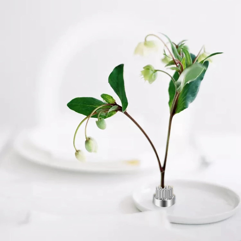 12 Pack Kenzan Ikebana Flower Frogs, 0.9 Inch Flower Spiky Frog Japanese Pin Fro