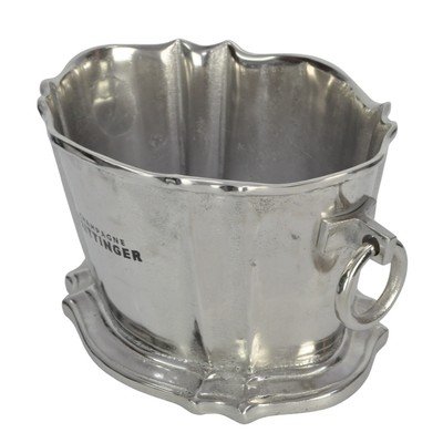 Champagne Ice Bucket Wine Cooler Cast Aluminum - Taittinger Style