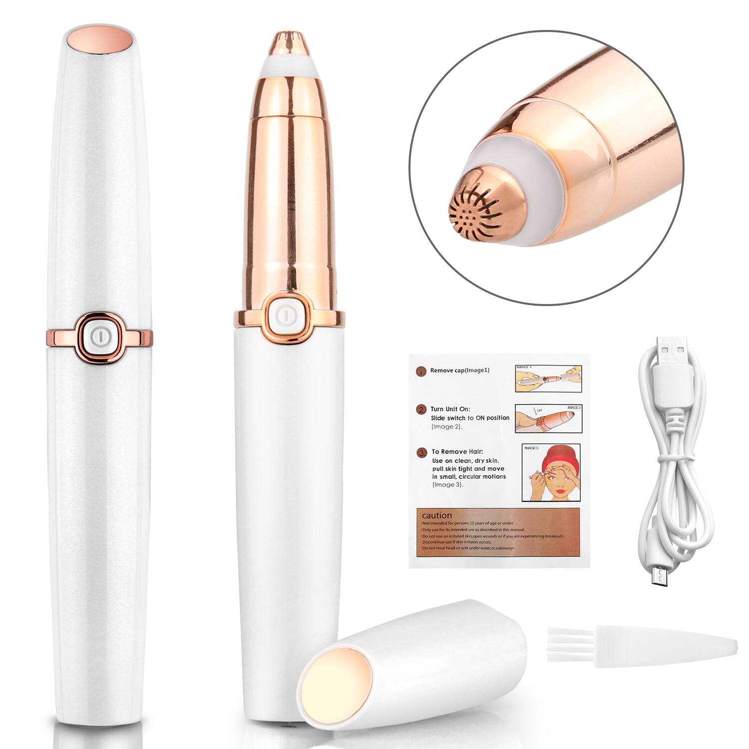 eyebrow trimmer with charger