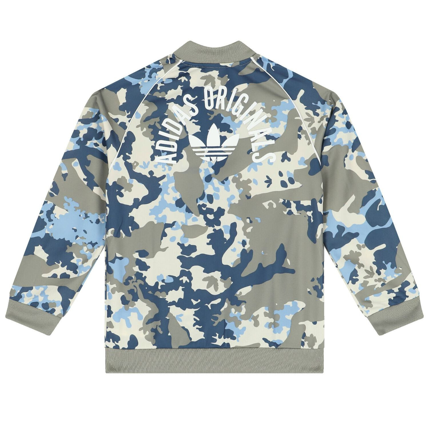 Kids Adidas Originals Silver Blue Camo SSTR Superstar Track
