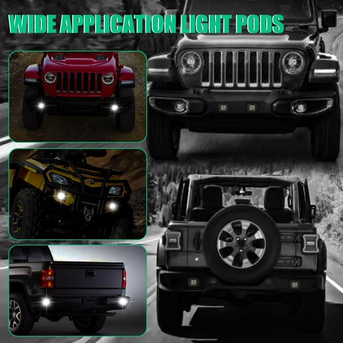 2X 5" Flush Mount LED Work Light Bar Rear Bumper Reverse Pods Driving 4-Row