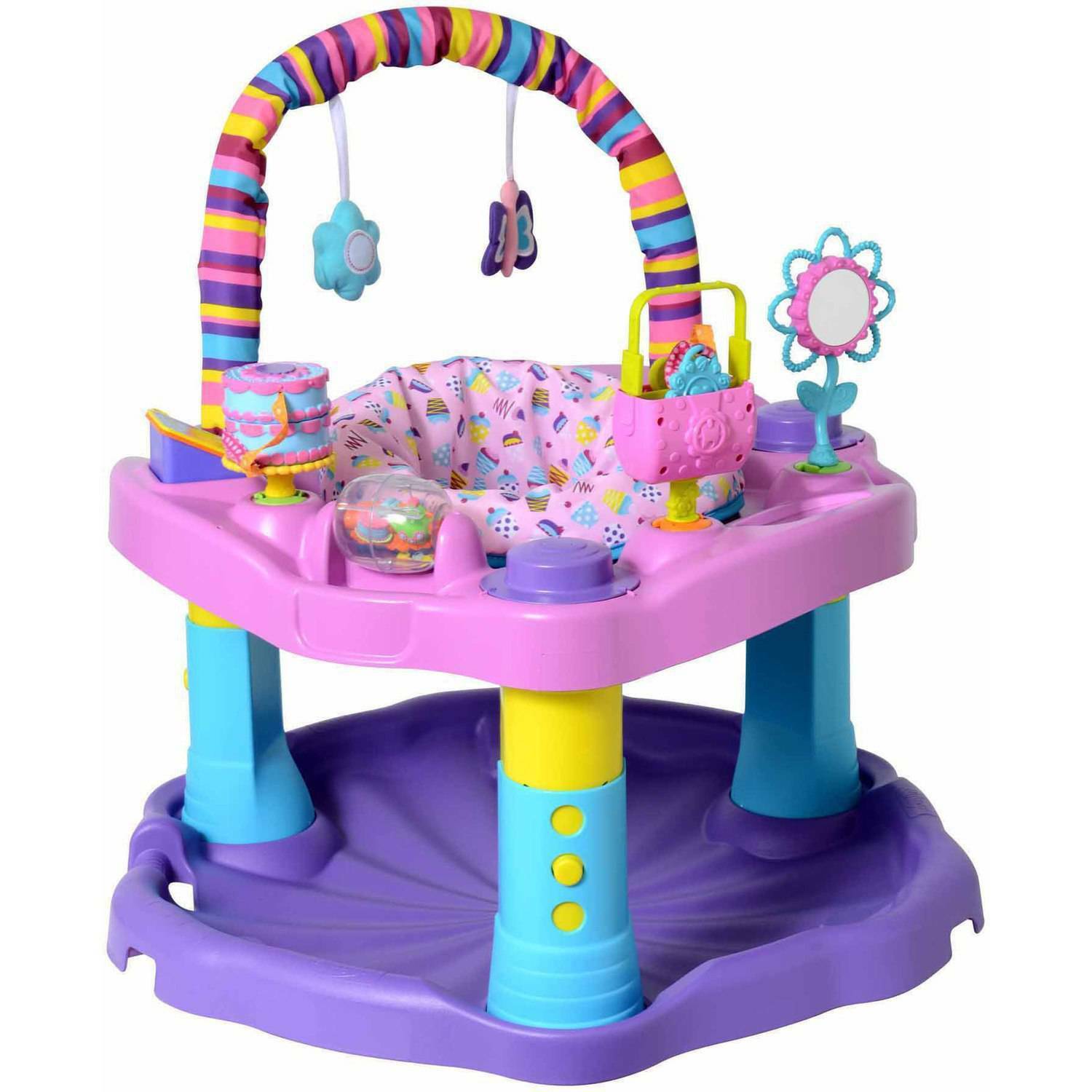 Детский шезлонг Baby Bouncer Activity Center Exersaucer Evenflo Bounce and Learn Toy Interactive: купить с доставкой из США, цена 9 044 руб - (304069784693)