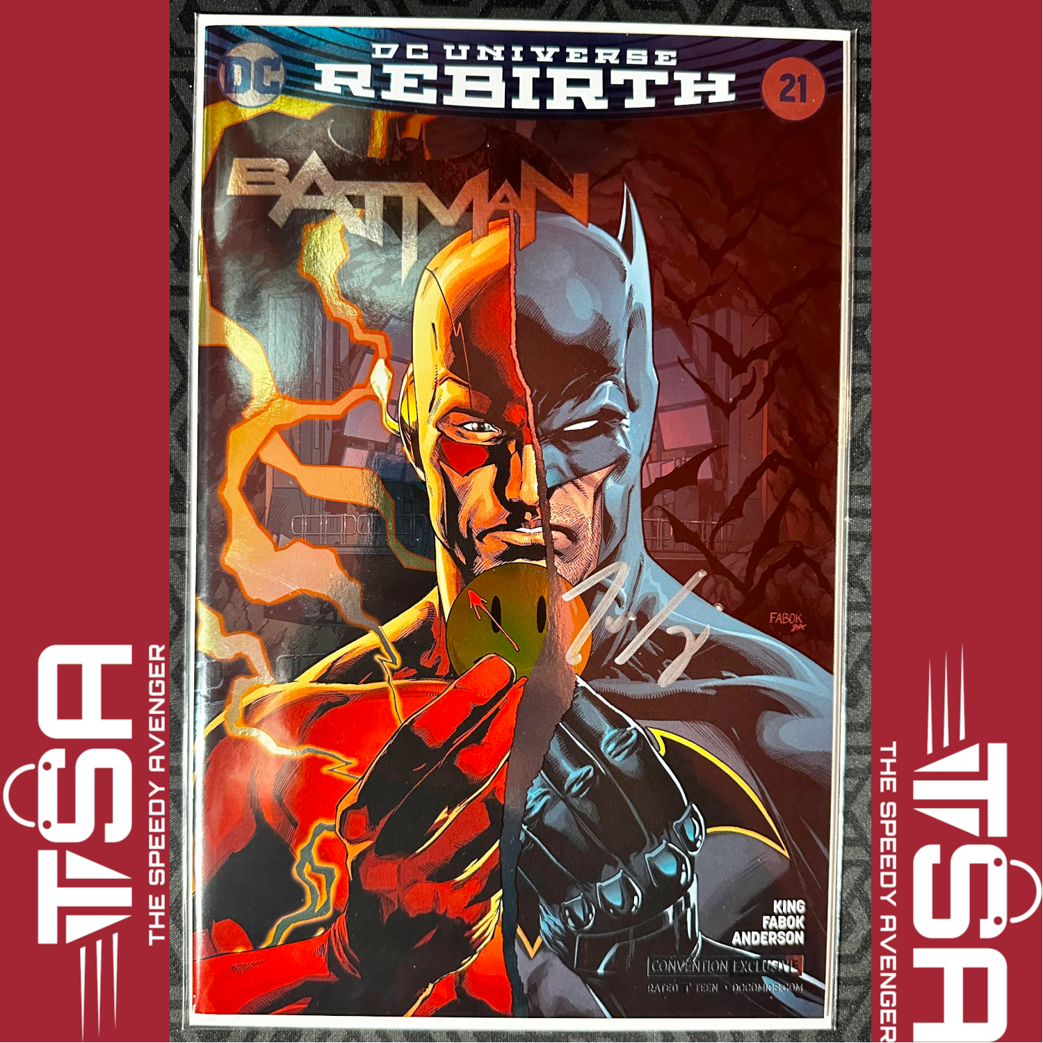 BATMAN #21 (Vol 3 2017) SIGNED TOM KING! C2E2 Foil Exclusive Fabok Watchmen