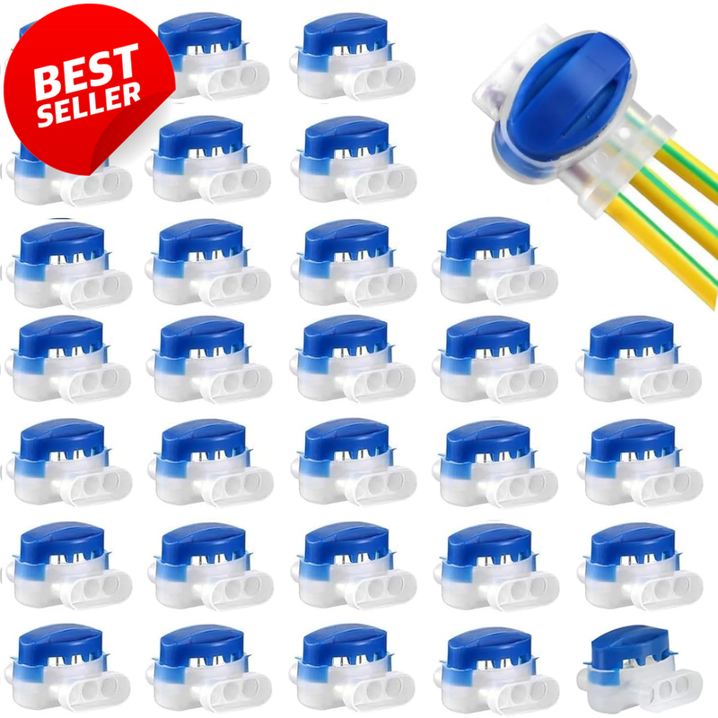 30PCS Waterproof 3-Way Wire Connectors IDC 314 Outdoor 22-14 AWG - US