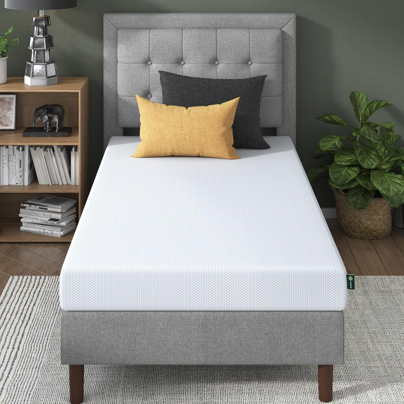 ZINUS 6 Inch Green Tea Cooling Gel Memory Foam Mattress, Fiberglass Free, Coolin