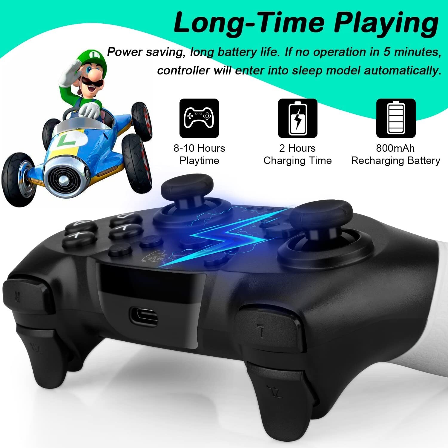 Pro Controller Wireless for Nintendo Switch/Lite/OLED W/ Turbo 6 Axis Gyro NEW