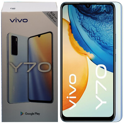 New Vivo Y70 Dual-SIM 128GB + 8GB Oxygen Blue Factory Unlocked 4G/LTE SIMFree