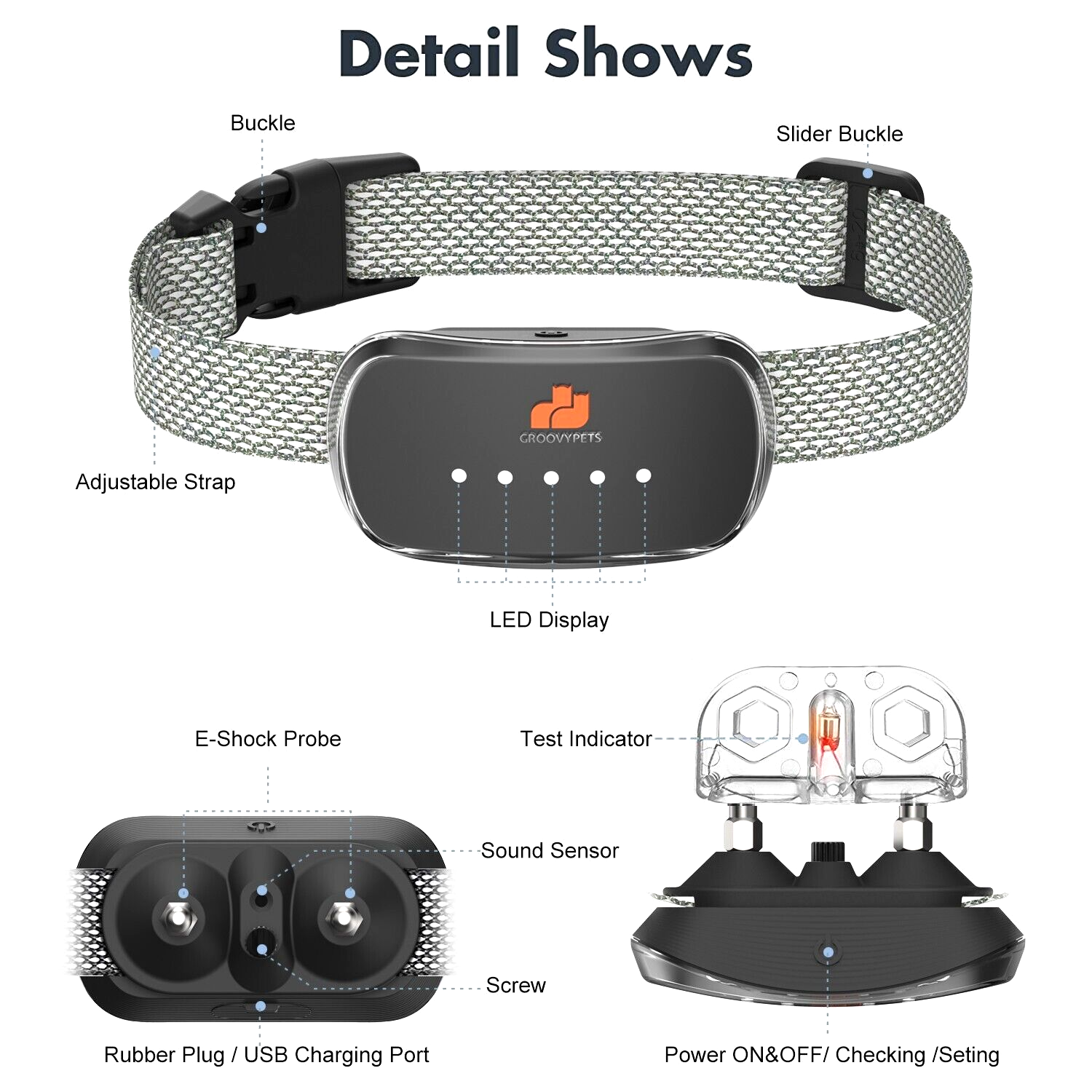 Smart Auto Anti bark Dog Collar Intelligent Waterproof Barking Terminator Device