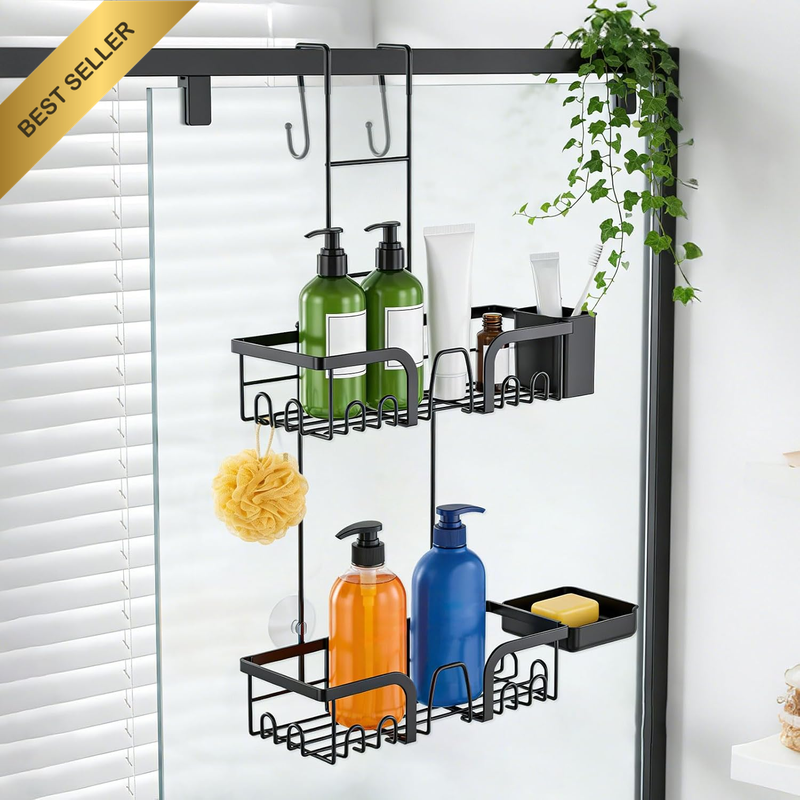 Shower Caddy Hanging - 2-Tier Rustproof Bathroom Organizer Space Saving Shower S