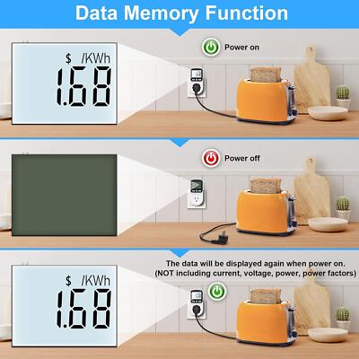 Upgraded Watt Meter Power Meter Plug Home Energy Monitor Electricity Usage Usage