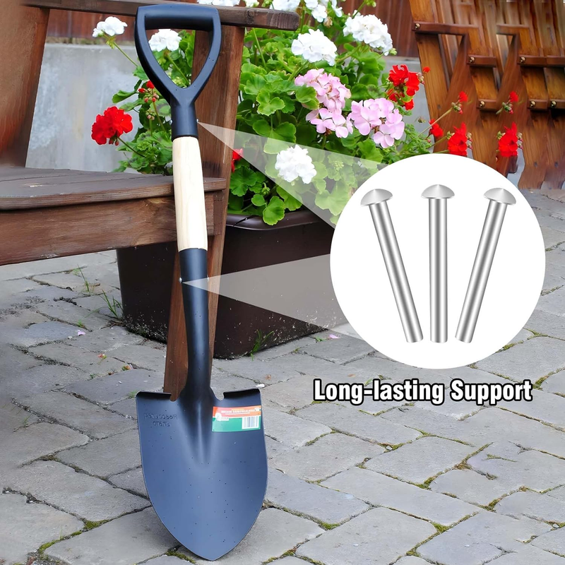 10 PCS Rivets for Spade Handle, Solid Rivet Tool, round Head Aluminum Rivets, Po