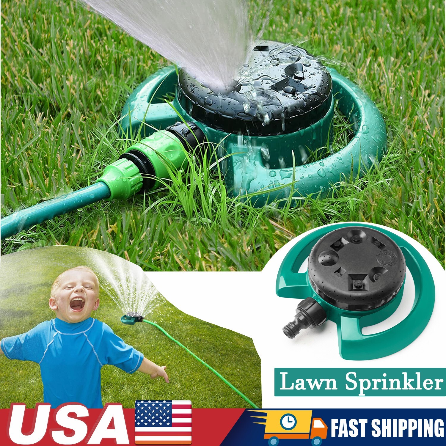 Garden Sprinkler System Water Patio Yard Hose Irrigation