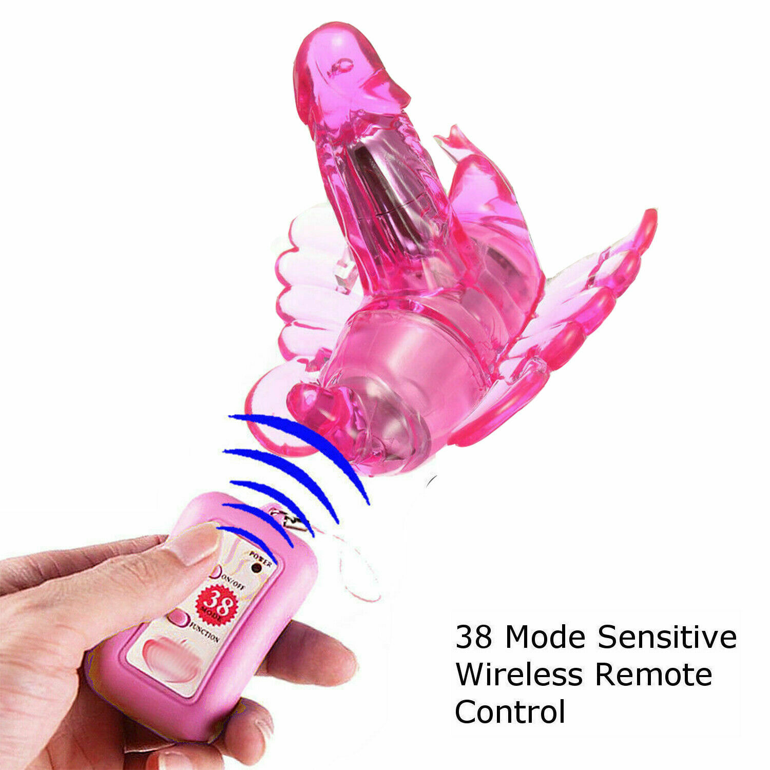 Wireless Wearable Butterfly Strap-on Dildo Vibrator For Women Couples Sex Toys - Picture 10 of 12