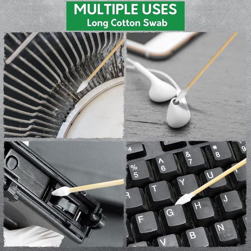 700 PCS Gun Cleaning Swabs 6 Inch Long Cotton Swab Lint Free & Highly Absorbent 