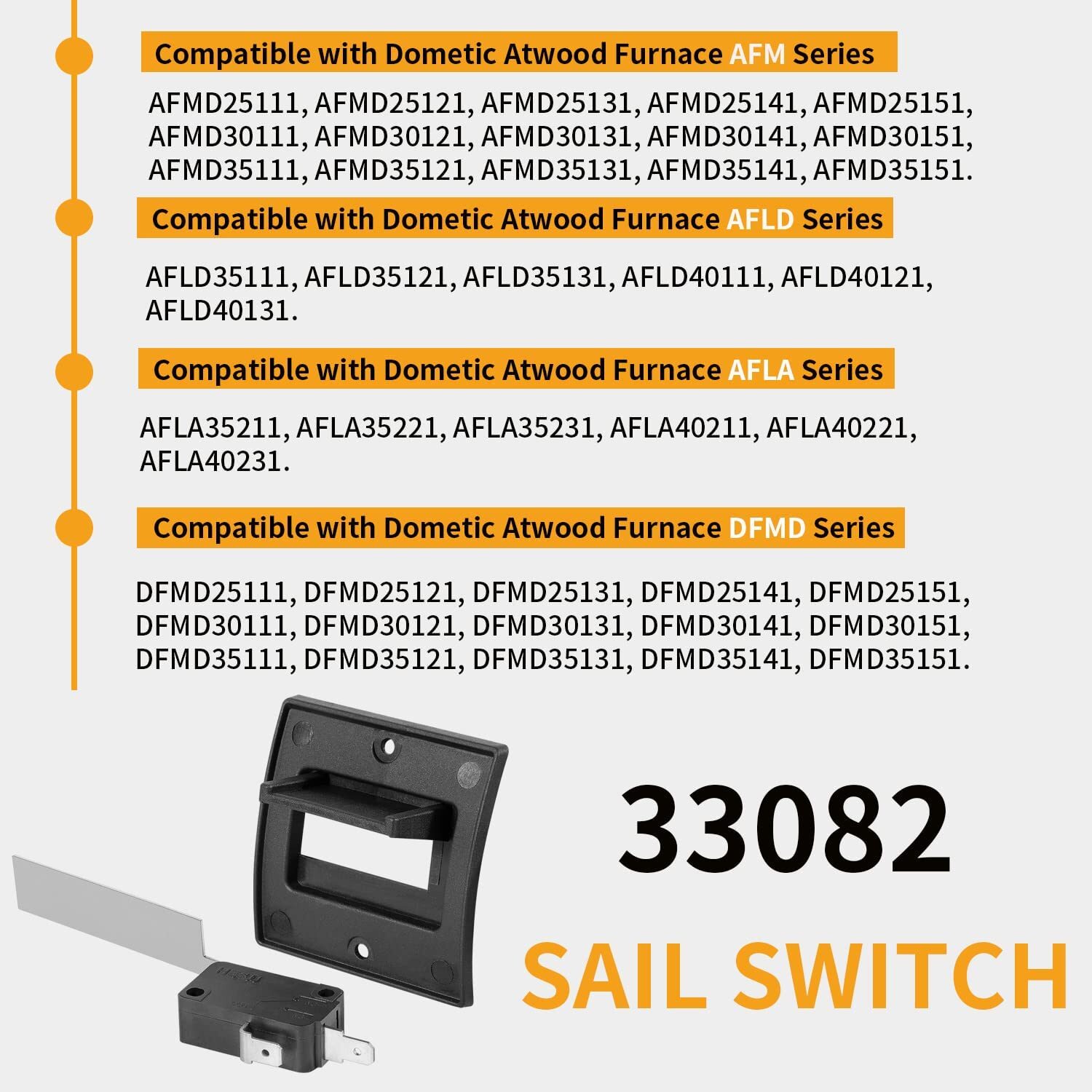 RV Furnace Repair 2-Pack Sail Switch For Atwood RV Furnace