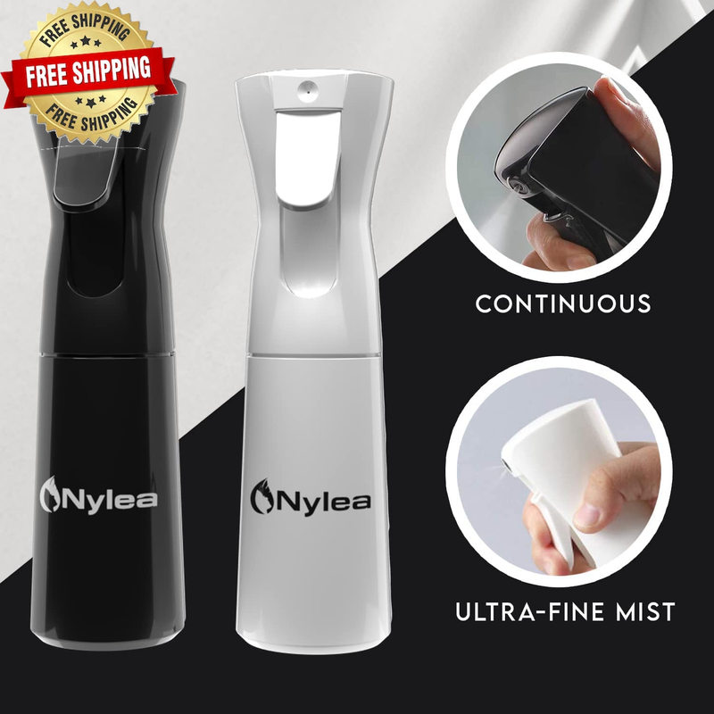 Continuous Hair Spray Bottle [2-Pack] Refillable Ultra Fine Mist Small Sp ⭐️⭐️⭐️