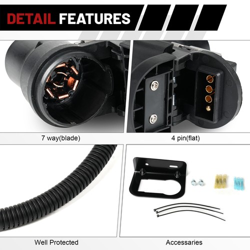 Multi-Tow Wiring Connector Plug Harness Kit USCAR 7 Way