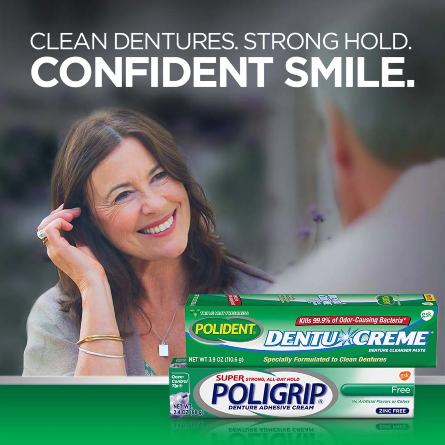 2 Pack. Polident Paste for Partials Cleaning, Triple Mint Freshness, 3.9 oz