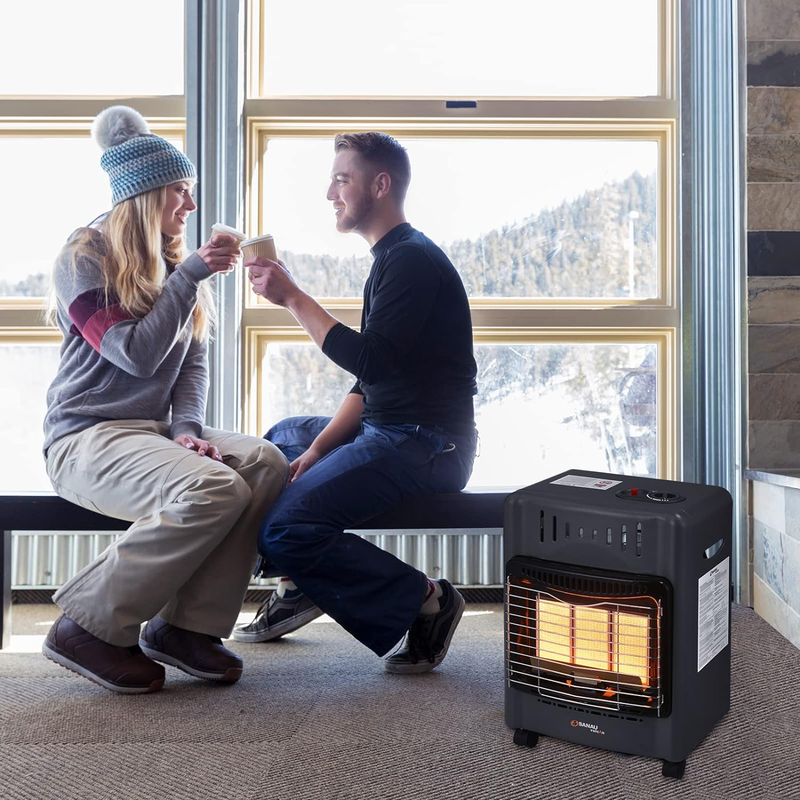 SANAUVULCAN Propane Heater, 18,000 BTU Portable Radiant Heater for Garages, Cons