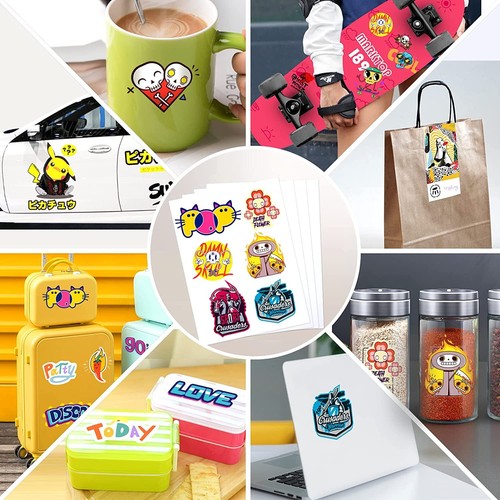 100 Printable Vinyl Sticker Paper Matte 8.5 x 11 for Cricut Inkjet Laser Printer