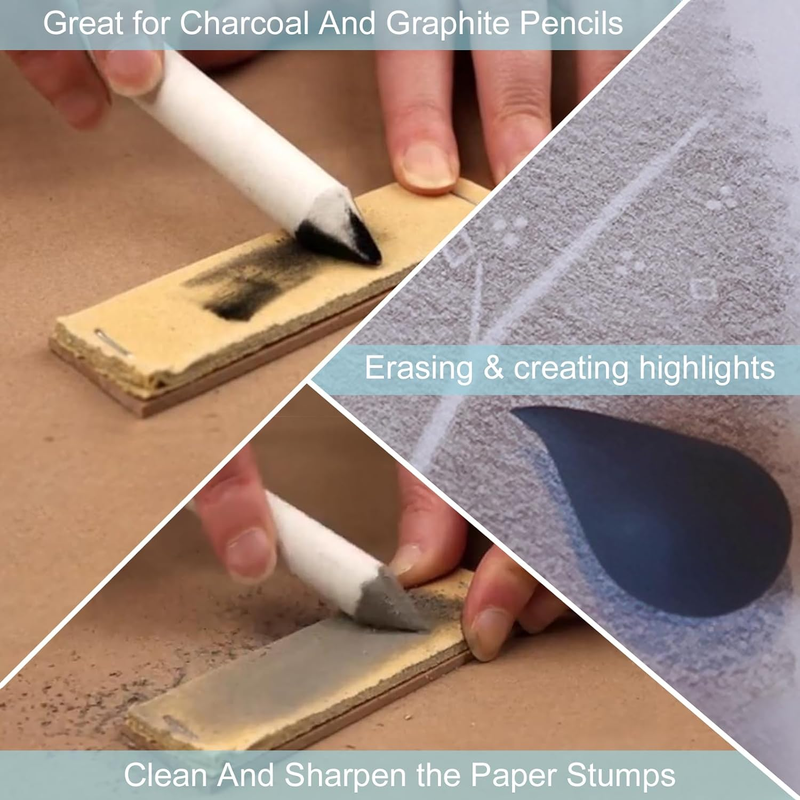 20 Pc Blending Stumps & Tortillions for Drawing, Art Blenders for Shading & Sket