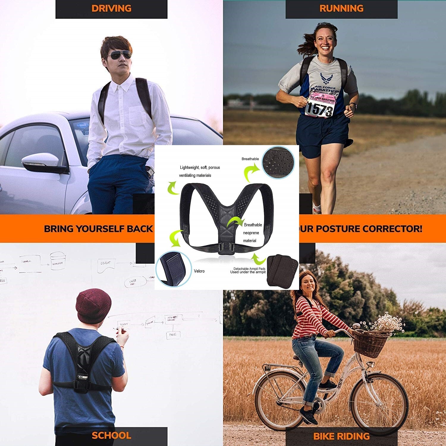 True Fit Posture Corrector Belt Adjustable for Women & Men ...