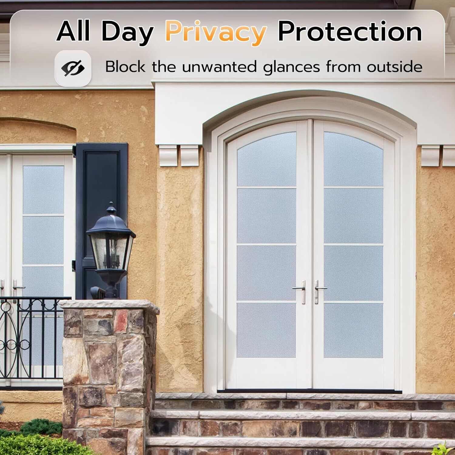 rabbitgoo Privacy Frosted Window Film Static Cling Opaque Glass Sticker Anti-UV