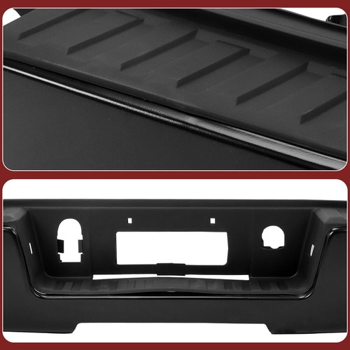 Black Rear Step Bumper Assembly For Chevy Silverado 1500 GMC Sierra 2014-2018